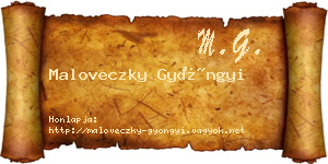 Maloveczky Gyöngyi névjegykártya