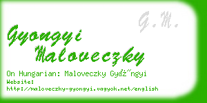 gyongyi maloveczky business card